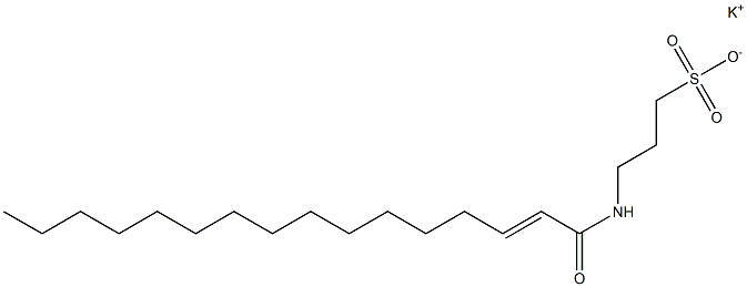 3-(2-Hexadecenoylamino)-1-propanesulfonic acid potassium salt Struktur