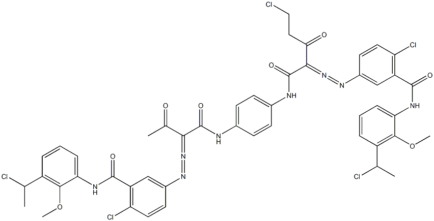 3,3'-[2-(Chloromethyl)-1,4-phenylenebis[iminocarbonyl(acetylmethylene)azo]]bis[N-[3-(1-chloroethyl)-2-methoxyphenyl]-6-chlorobenzamide]