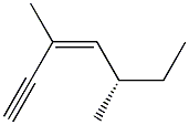 (3Z,5S)-3,5-Dimethyl-3-hepten-1-yne Struktur