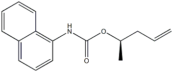 (-)-N-(1-ナフチル)カルバミド酸(R)-4-ペンテン-2-イル 化学構造式