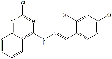 4-[N'-(2,4-Dichlorobenzylidene)hydrazino]-2-chloroquinazoline Struktur