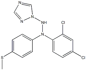 1-(1H-1,2,4-Triazol-1-yl)-2-[4-(methylthio)phenyl]-2-(2,4-dichlorophenyl)hydrazine,,结构式