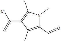 4-(1-クロロビニル)-1,3,5-トリメチル-1H-ピロール-2-カルボアルデヒド 化学構造式