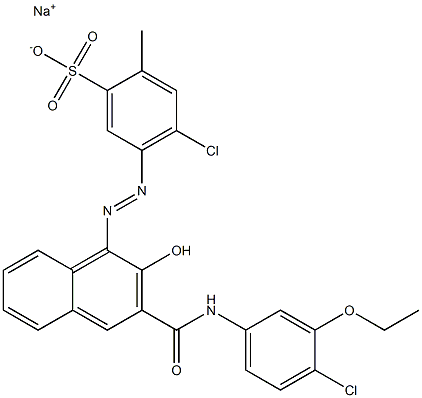 4-Chloro-2-methyl-5-[[3-[[(4-chloro-3-ethoxyphenyl)amino]carbonyl]-2-hydroxy-1-naphtyl]azo]benzenesulfonic acid sodium salt