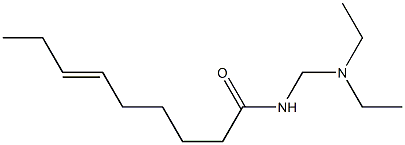 N-[(ジエチルアミノ)メチル]-6-ノネンアミド 化学構造式