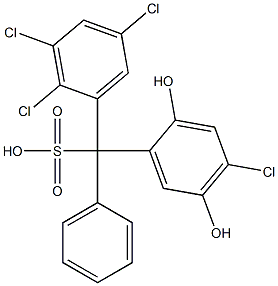 (4-Chloro-2,5-dihydroxyphenyl)(2,3,5-trichlorophenyl)phenylmethanesulfonic acid,,结构式