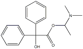 ジフェニルグリコール酸1-(ジメチルアミノ)エチル 化学構造式