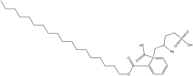 Phthalic acid 1-octadecyl 2-(2-sodiosulfobutyl) ester 结构式