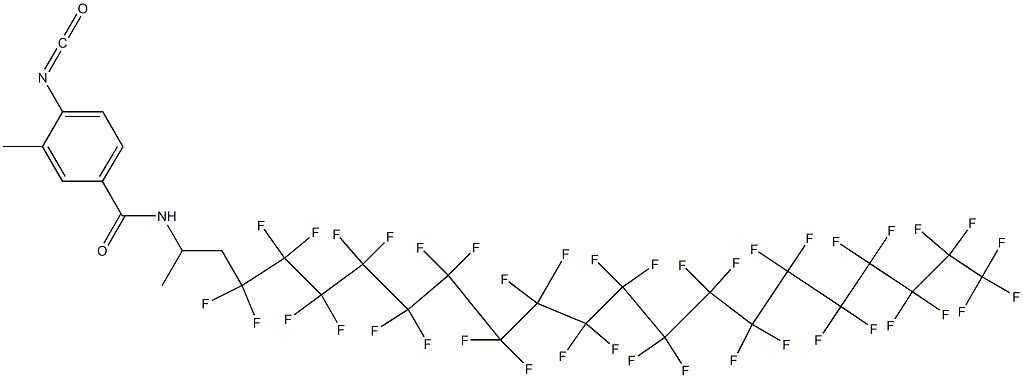 4-Isocyanato-3-methyl-N-[2-(nonatriacontafluorononadecyl)-1-methylethyl]benzamide Structure