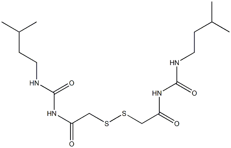 1,1'-(Dithiobismethylenebiscarbonyl)bis[3-isopentylurea] Struktur