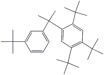 2-(2,4,5-Tri-tert-butylphenyl)-2-(3-tert-butylphenyl)propane 结构式