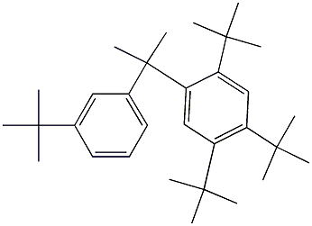 2-(2,4,5-Tri-tert-butylphenyl)-2-(3-tert-butylphenyl)propane,,结构式