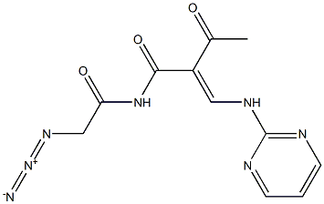 N-[1,3-Dioxo-2-[(pyrimidin-2-yl)aminomethylene]butyl]-2-azidoacetamide Structure