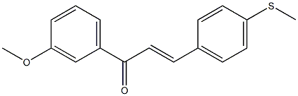 4-(メチルチオ)-3'-メトキシカルコン 化学構造式