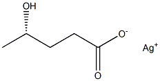 [S,(+)]-4-ヒドロキシ吉草酸銀(I) 化学構造式