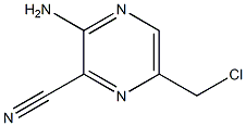 3-Amino-6-(chloromethyl)pyrazine-2-carbonitrile 结构式