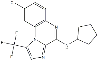 4-Cyclopentylamino-1-trifluoromethyl-8-chloro[1,2,4]triazolo[4,3-a]quinoxaline,,结构式