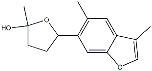 3,5-Dimethyl-6-[(5-hydroxy-5-methyltetrahydrofuran)-2-yl]benzofuran Structure