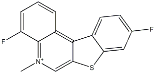 4,9-Difluoro-5-methyl[1]benzothieno[2,3-c]quinolin-5-ium Struktur
