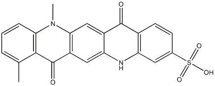 5,7,12,14-Tetrahydro-8,12-dimethyl-7,14-dioxoquino[2,3-b]acridine-3-sulfonic acid Structure