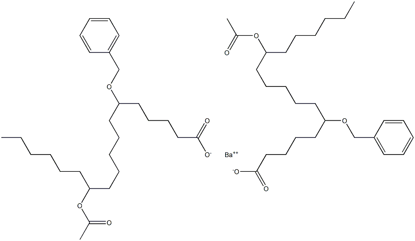 Bis(6-benzyloxy-12-acetyloxystearic acid)barium salt Structure