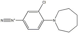 3-クロロ-4-[(ヘキサヒドロ-1H-アゼピン)-1-イル]ベンゼンジアゾニウム 化学構造式