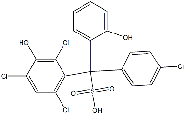 (4-Chlorophenyl)(2,4,6-trichloro-3-hydroxyphenyl)(2-hydroxyphenyl)methanesulfonic acid