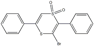 3-Bromo-2,5-diphenyl-1,4-dithiin 1,1-dioxide,,结构式