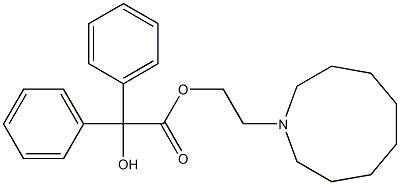 オクタヒドロ-1H-アゾニン-1-エタノールジフェニル(ヒドロキシ)アセタート 化学構造式