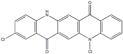 2,12-ジクロロ-5,12-ジヒドロキノ[2,3-b]アクリジン-7,14-ジオン 化学構造式
