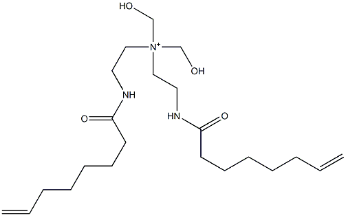 N,N-Bis(hydroxymethyl)-2-(7-octenoylamino)-N-[2-(7-octenoylamino)ethyl]ethanaminium Structure