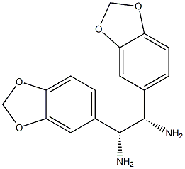 (1S,2R)-1,2-ビス(3,4-メチレンジオキシフェニル)エチレンジアミン 化学構造式
