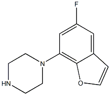 5-Fluoro-7-(piperazin-1-yl)benzofuran 结构式