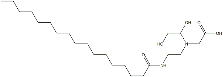 N-(1,2-Dihydroxyethyl)-N-[2-(heptadecanoylamino)ethyl]aminoacetic acid Struktur