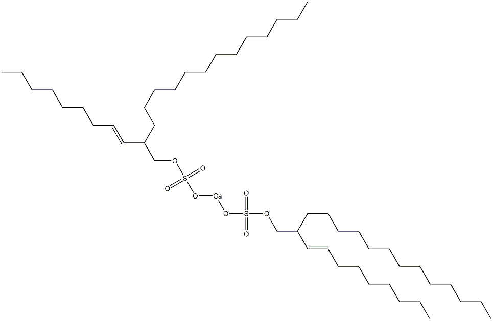 ビス[2-(1-ノネニル)ペンタデシルオキシスルホニルオキシ]カルシウム 化学構造式