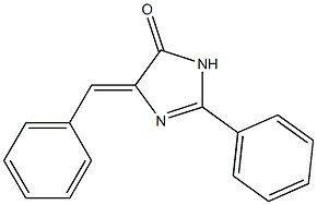 2-フェニル-4-[(Z)-フェニルメチレン]-1H-イミダゾール-5-オン 化学構造式