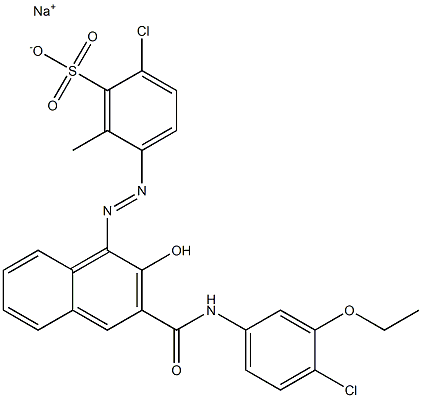 2-Chloro-6-methyl-5-[[3-[[(4-chloro-3-ethoxyphenyl)amino]carbonyl]-2-hydroxy-1-naphtyl]azo]benzenesulfonic acid sodium salt