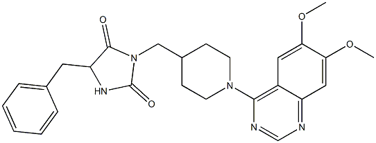 1-[[1-(6,7-Dimethoxyquinazolin-4-yl)piperidin-4-yl]methyl]-4-benzylimidazolidine-2,5-dione,,结构式