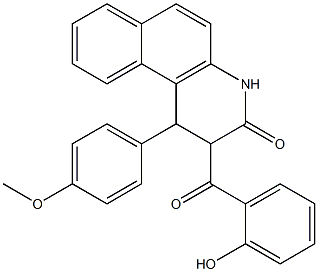 1-(4-Methoxyphenyl)-1,2-dihydro-2-(2-hydroxybenzoyl)benzo[f]quinolin-3(4H)-one Struktur