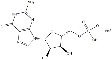 グアノシン-5'-りん酸ナトリウム 化学構造式