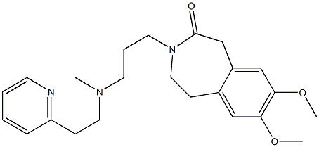 2,3-Dihydro-7,8-dimethoxy-3-[3-[N-[2-(2-pyridinyl)ethyl]-N-methylamino]propyl]-1H-3-benzazepin-4(5H)-one|