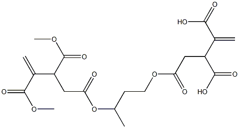 4,4'-[1-Methyl-1,3-propanediylbis(oxycarbonyl)]bis(1-butene-2,3-dicarboxylic acid dimethyl) ester 结构式