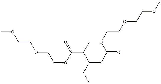 3-Ethyl-4-methylglutaric acid bis[2-(2-methoxyethoxy)ethyl] ester 结构式