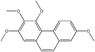 2,3,4,7-Tetramethoxyphenanthrene Struktur