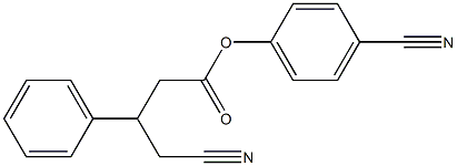 4-Cyano-3-phenylbutyric acid 4-cyanophenyl ester,,结构式