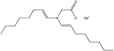 N,N-Di(1-octenyl)glycine sodium salt Structure