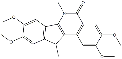 2,3,8,9-Tetramethoxy-6,11-dimethyl-11H-indeno[1,2-c]isoquinolin-5(6H)-one,,结构式