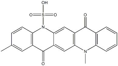 5,7,12,14-Tetrahydro-2,12-dimethyl-7,14-dioxoquino[2,3-b]acridine-5-sulfonic acid Structure