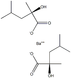 Bis[[R,(-)]-2-hydroxy-2,4-dimethylvaleric acid] barium salt,,结构式