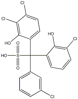 (3-Chlorophenyl)(3-chloro-2-hydroxyphenyl)(3,4-dichloro-2-hydroxyphenyl)methanesulfonic acid